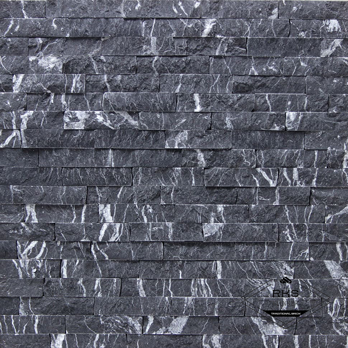 Фасадный камень Полоса - Мрамор Чёрный в Курске